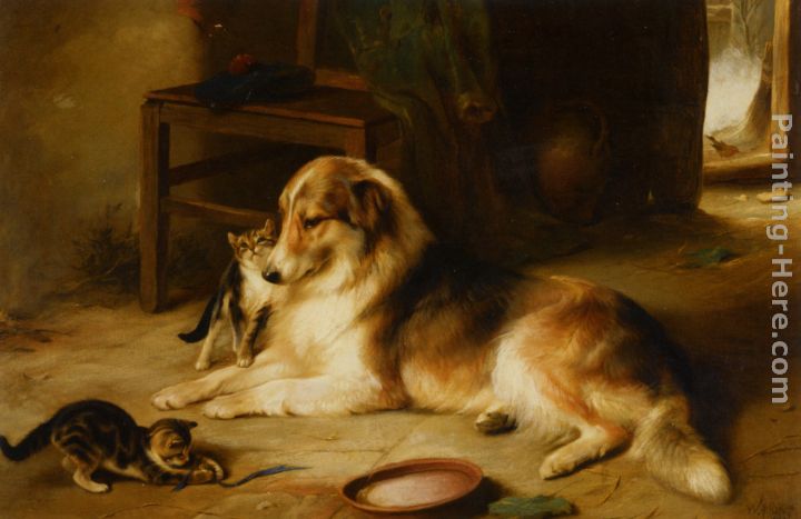 The Highland Hearth painting - Walter Hunt The Highland Hearth art painting